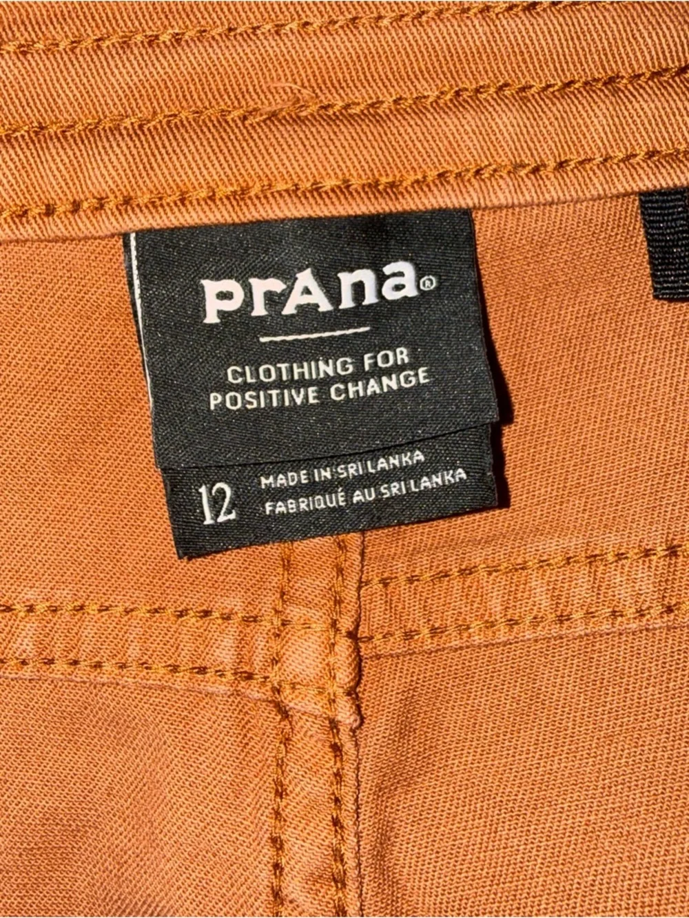 PrAna Women’s Sancho Shorts Size 12 Organic Cotton Raw Hem Brown Casual Outdoor
